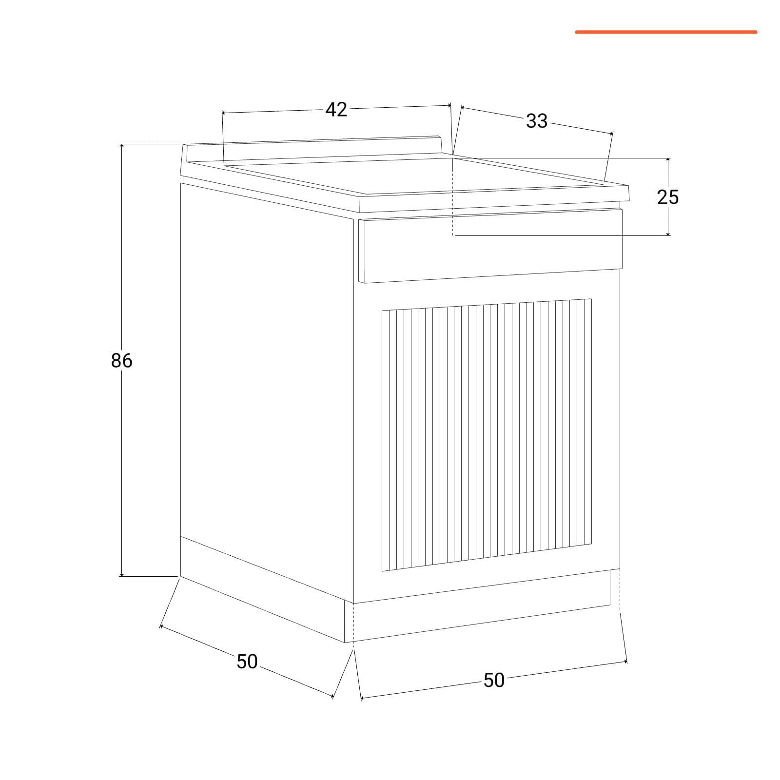 Mobile lavatoio 50x50 esterno o interno serrandina lavabo e asse lavapanni