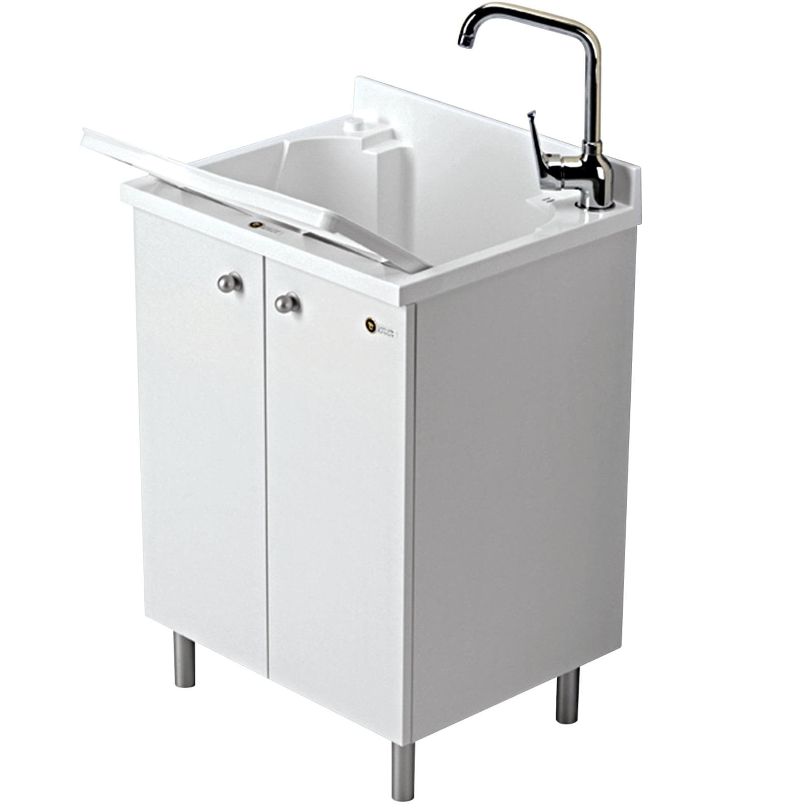 Mobile lavatoio 60x50 cm Montegrappa per interno doppia anta e asselavapanni