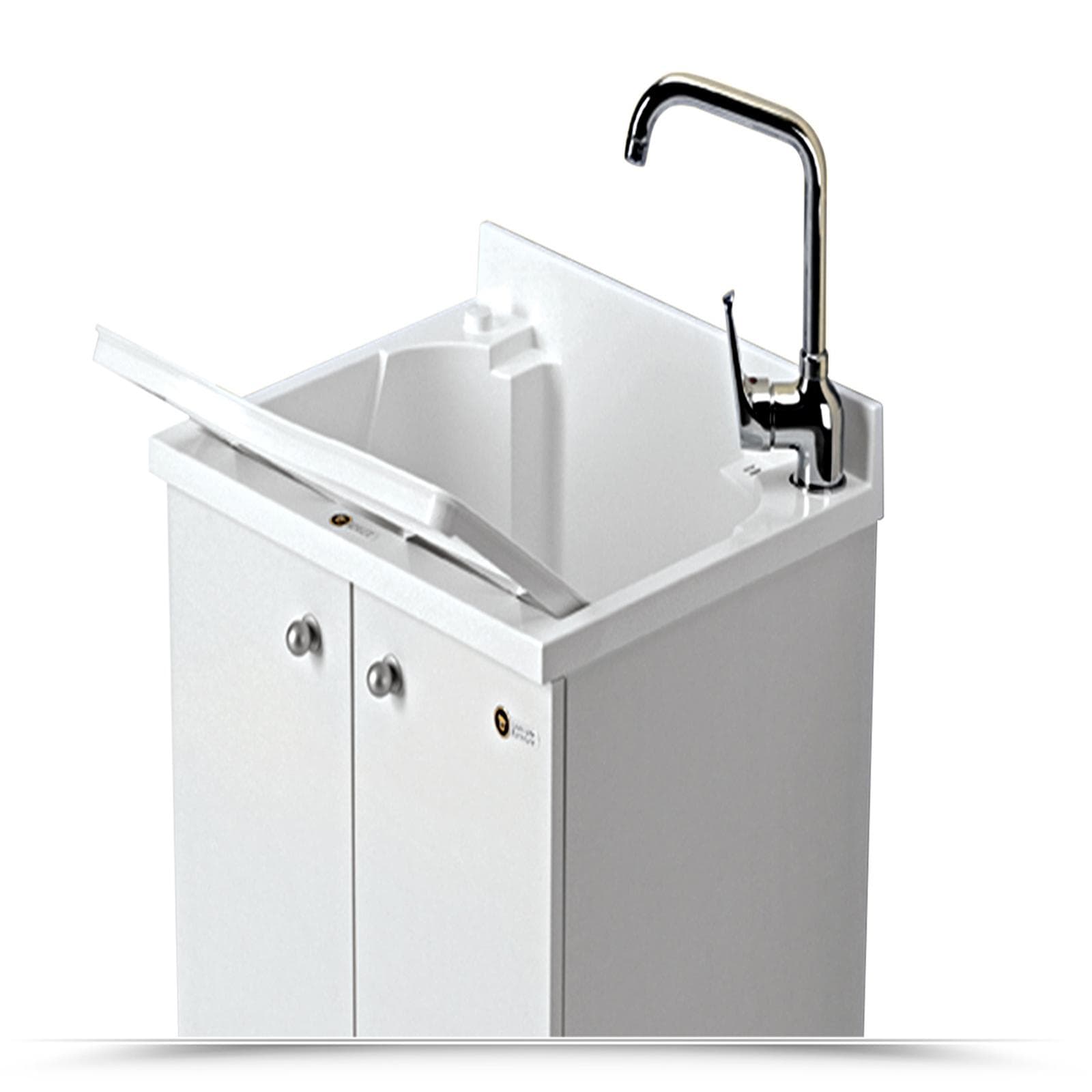 Mobile lavatoio 60x50 cm Montegrappa per interno doppia anta e asselavapanni
