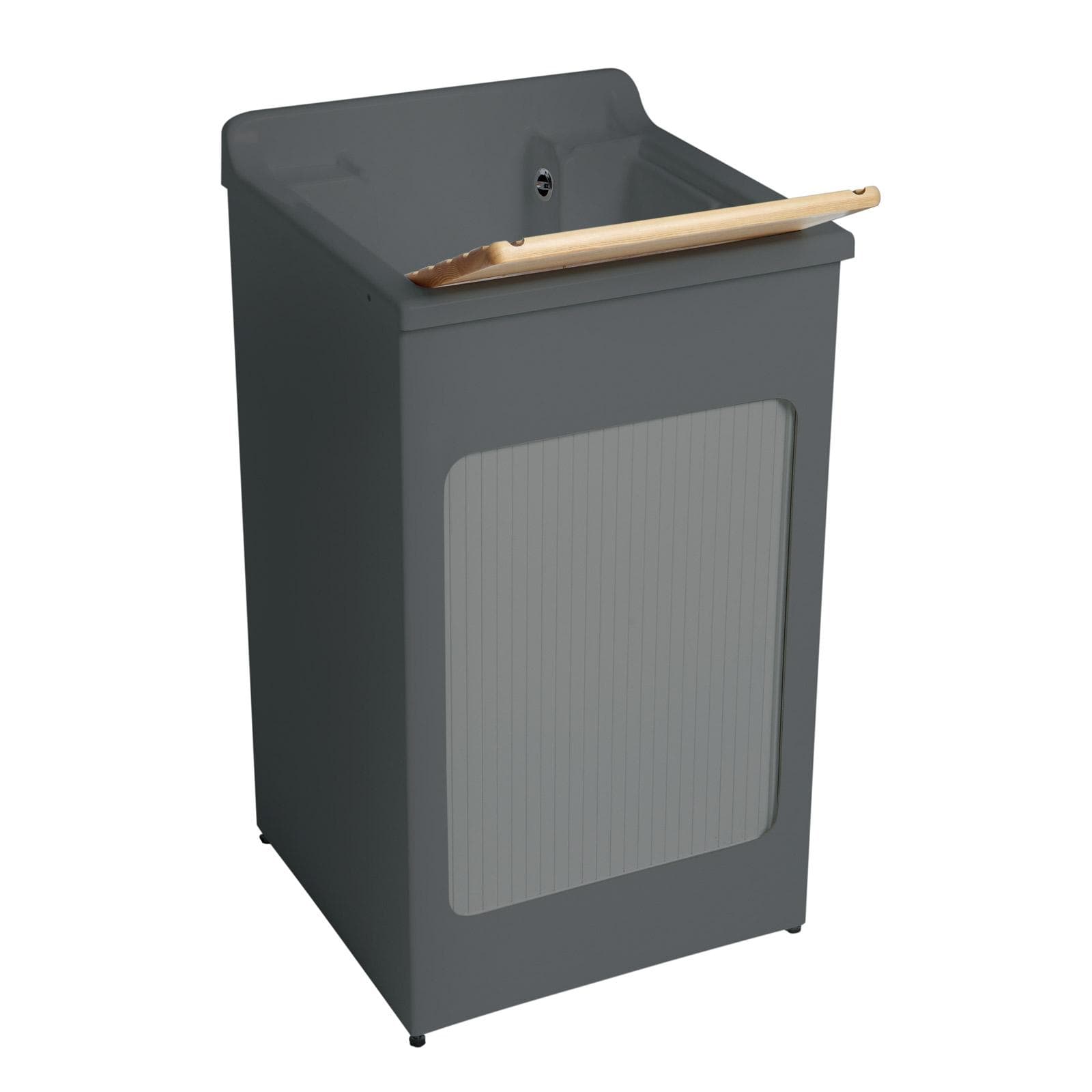 Mobile lavatoio grigio Lavacril Colavene 50x50x87h cm con vasca e serranda laterale a scomparsa