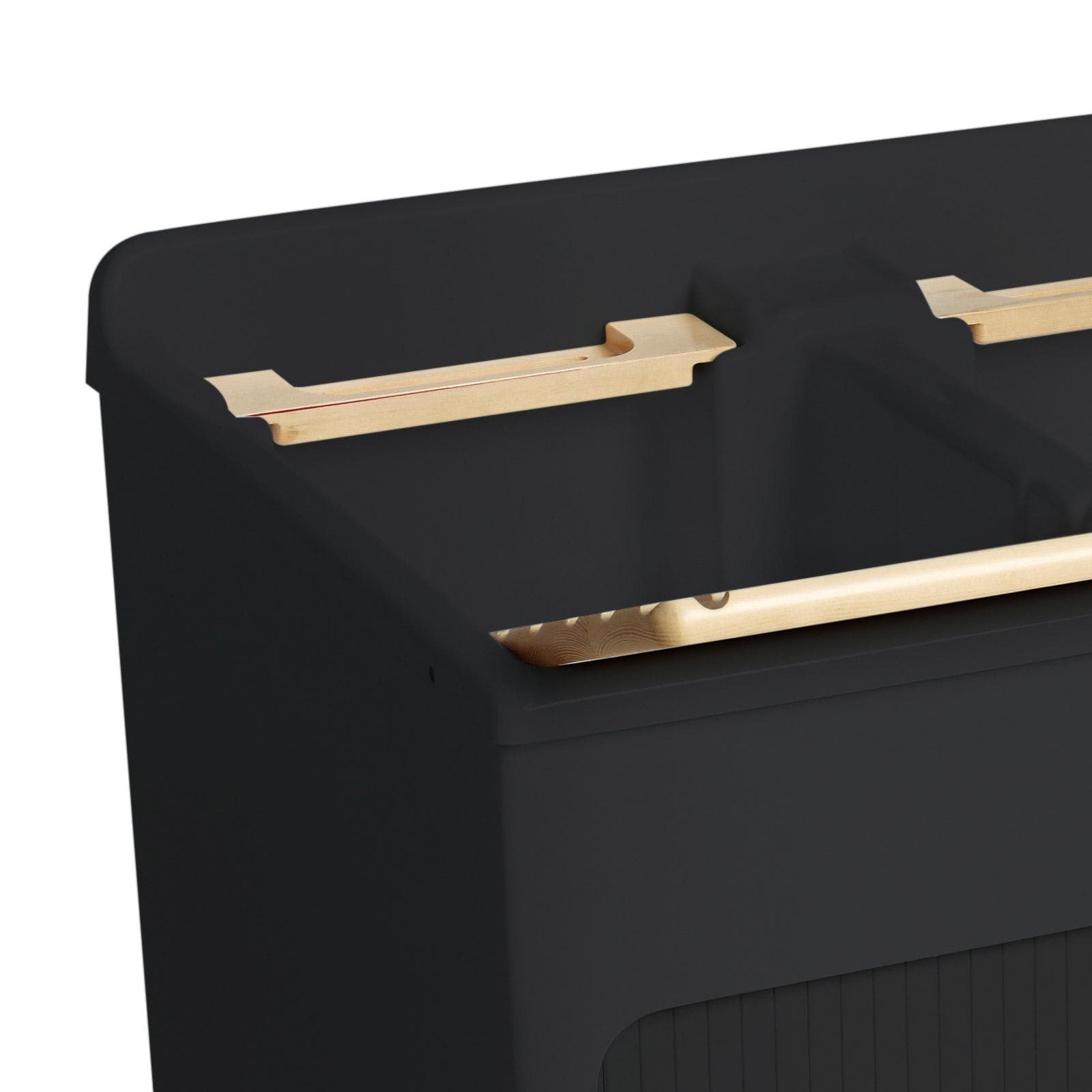 Mobile lavatoio Lavacril Colavene nero 80x60x84h cm con doppia vasca e serrandina