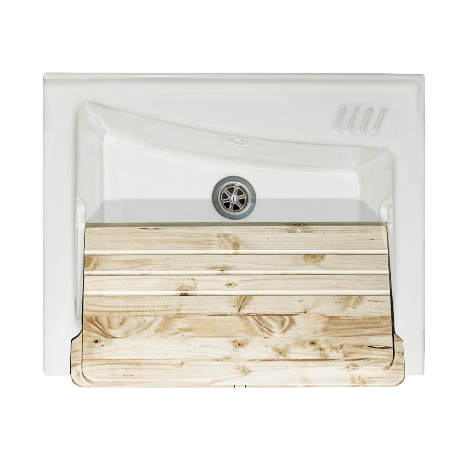 Mobile lavatoio lavello ceramica 2 ante Acqua Edilla Montegrappa 63x50x87 cm