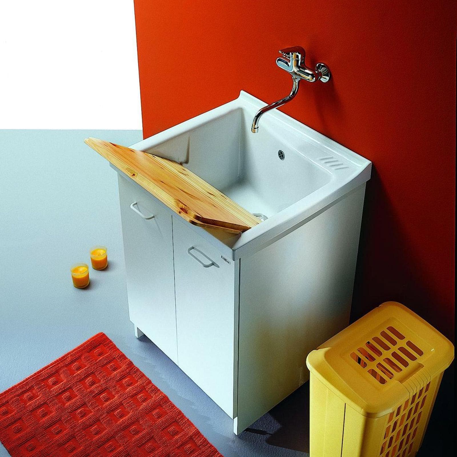 Mobile lavatoio lavello ceramica linea Acqua Edilla Montegrappa 63x60x87h cm
