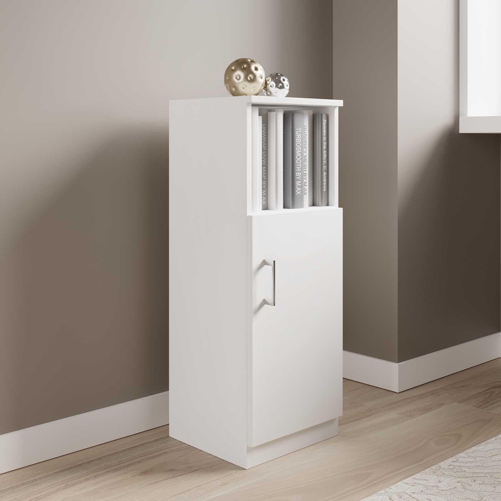 Mobile multiuso 31 cm in legno bianco a 3 scomparti - Aralia
