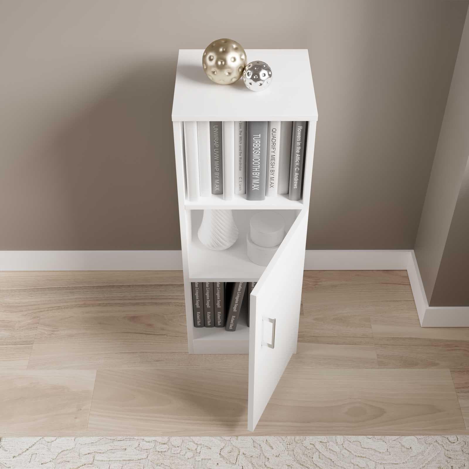 Mobile multiuso 31 cm in legno bianco a 3 scomparti - Aralia