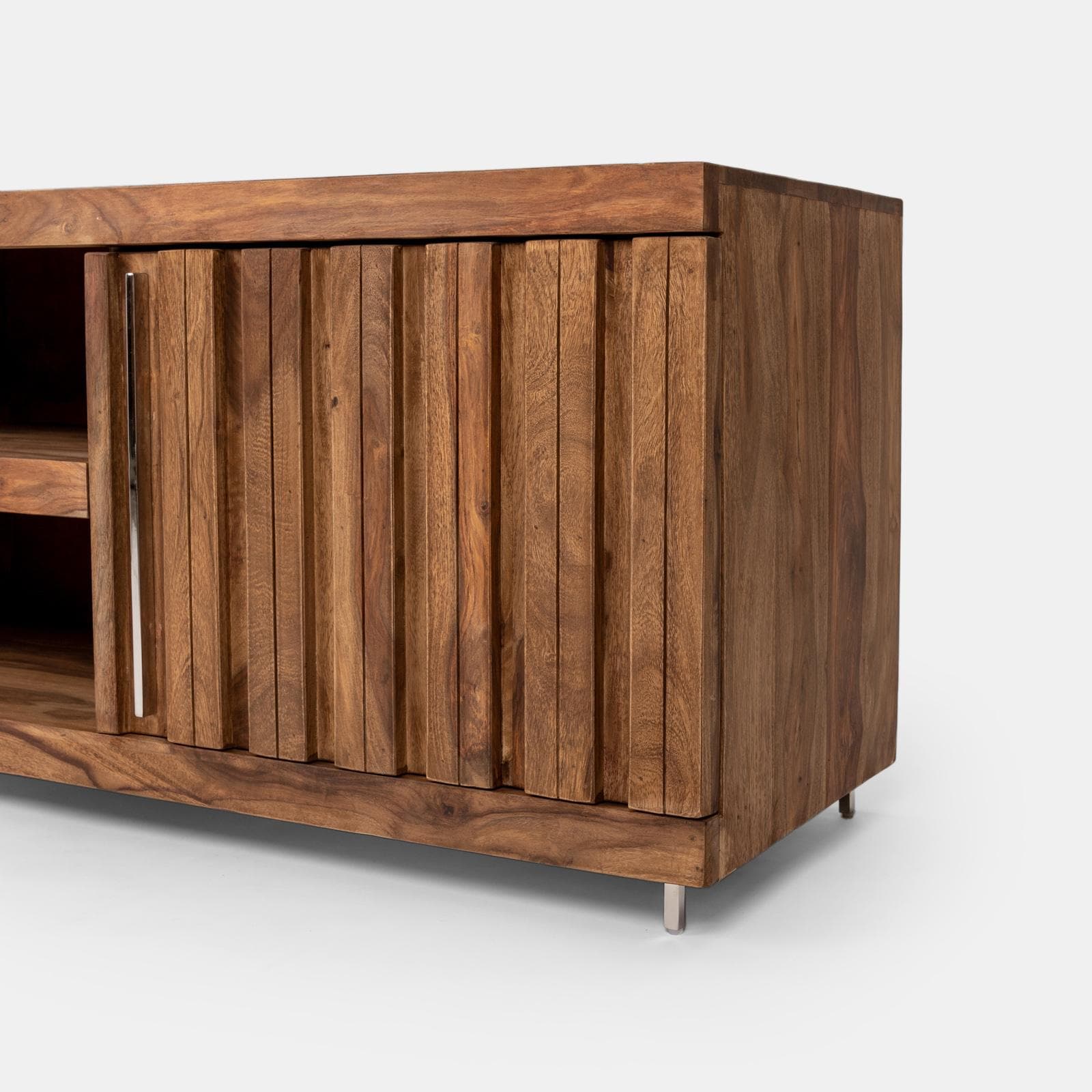 Mobile porta tv 175x45 cm in legno con due ante - Freia Sheesham