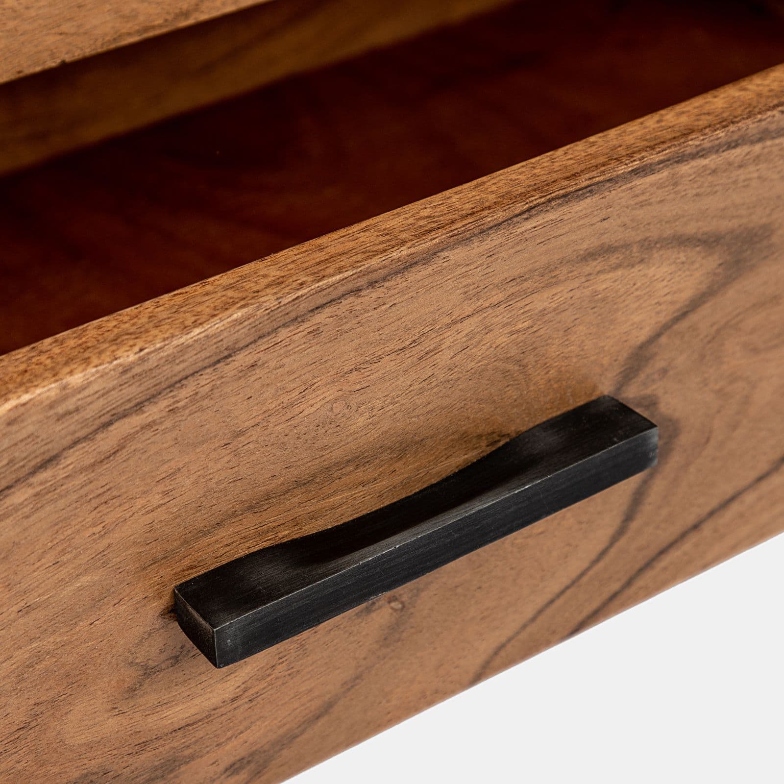 Mobile porta bottiglie 75x35 cm in legno di acacia e metallo - Freia Acacia