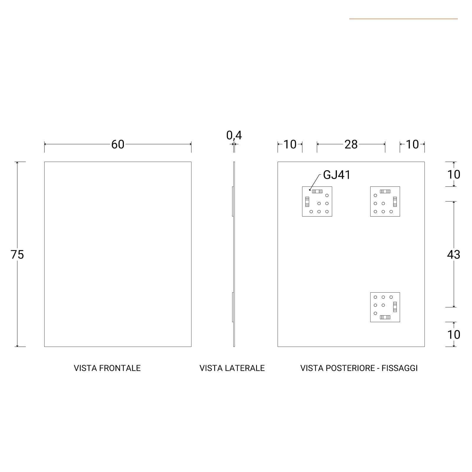 Mobile sospeso salvaspazio 50 cm grigio sud con lavabo e specchio - Virgola