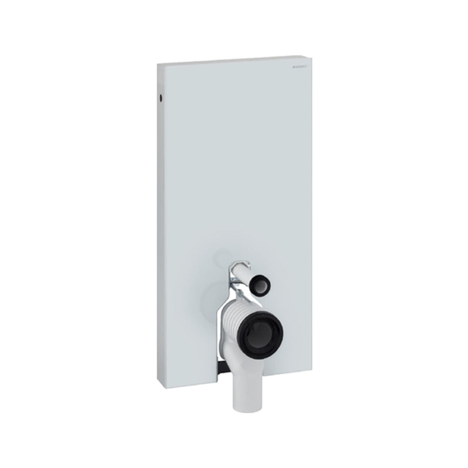Modulo sanitario 100 cm per wc a pavimento vetro bianco Serie Monolith - Geberit