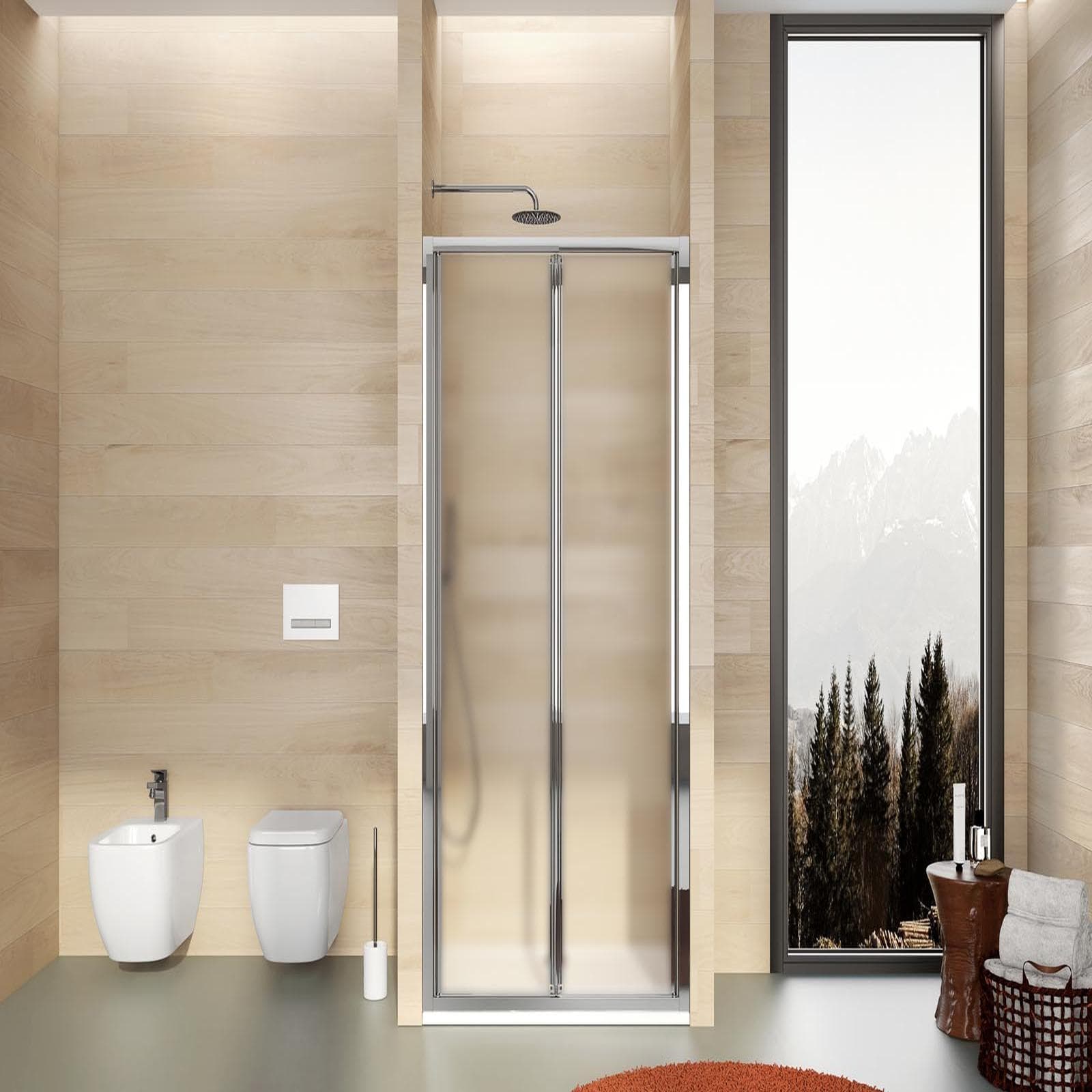 Nicchia doccia 100 cm a soffietto opaco 195h - Sofy