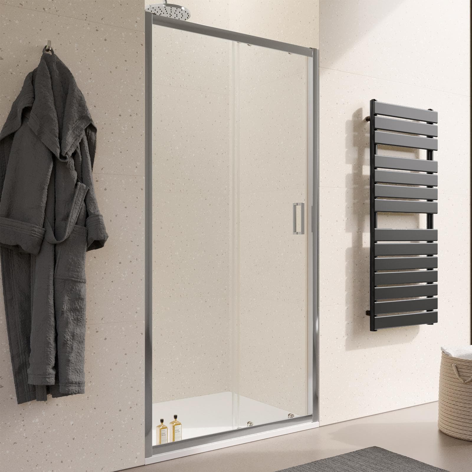 Nicchia doccia 100 cm scorrevole vetro temperato 6mm trasparente 185h - Young