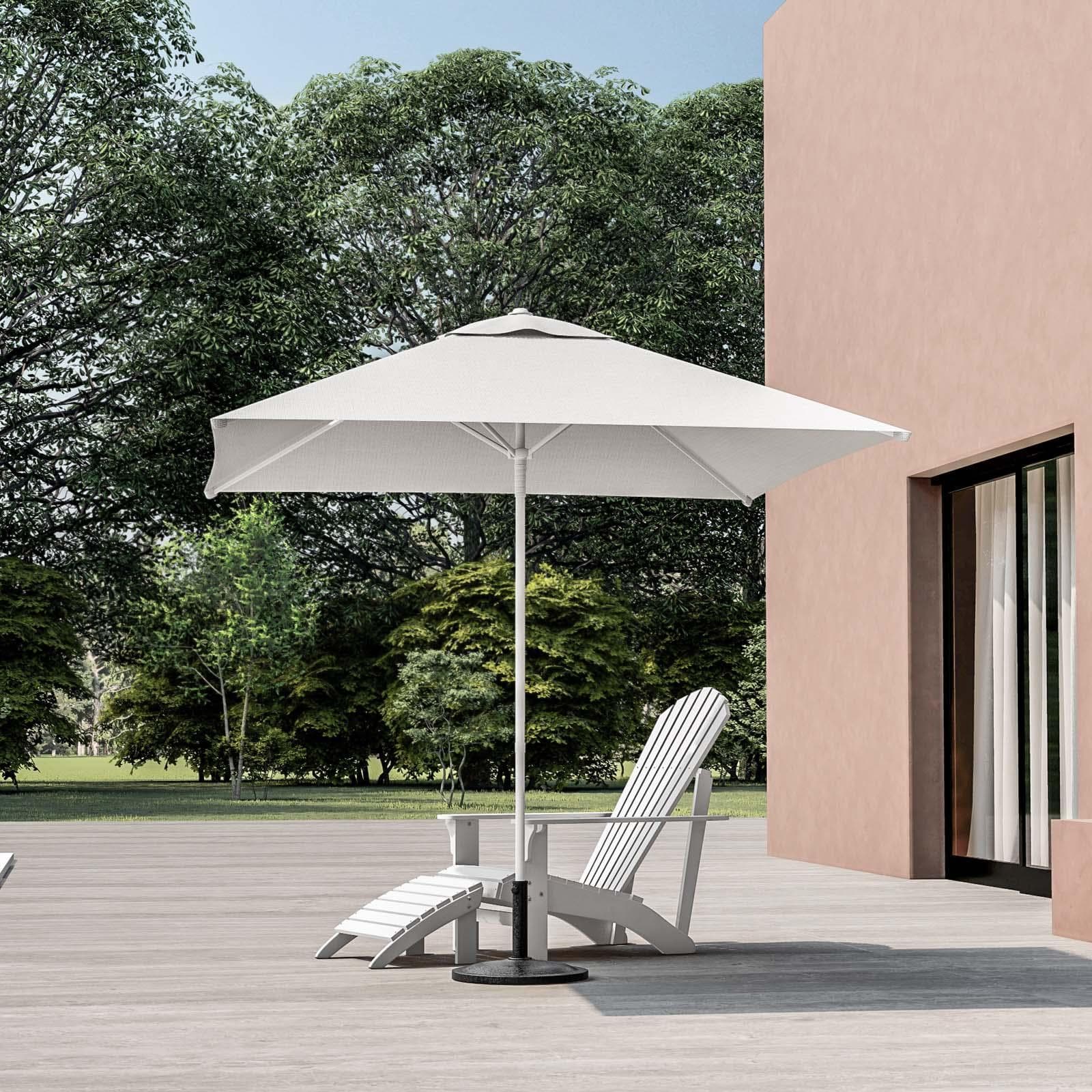 Ombrellone da giardino 2x2 m palo centrale telo bianco - Belize