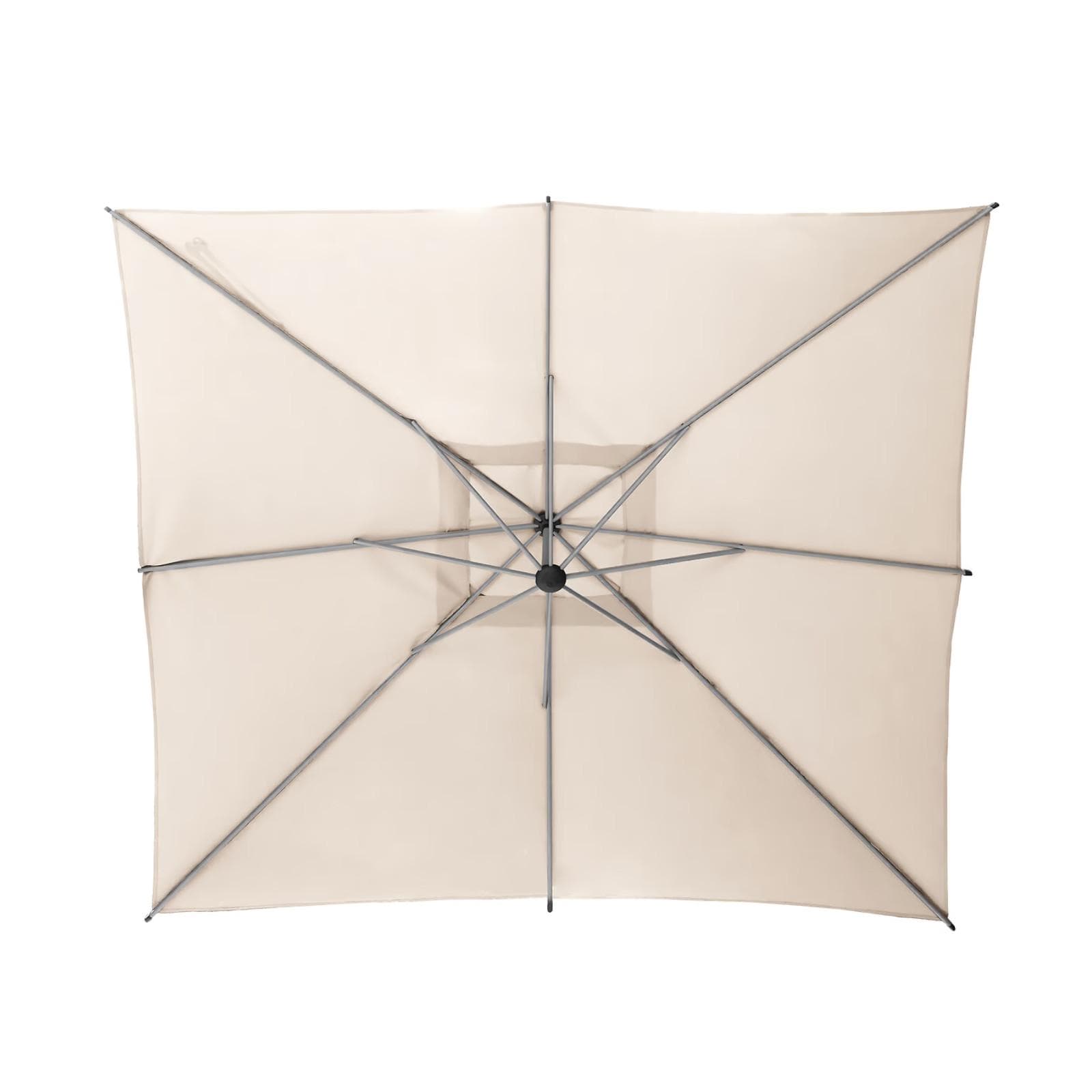 Ombrellone palo laterale 2,5x2,5 m con telo beige - Cannes