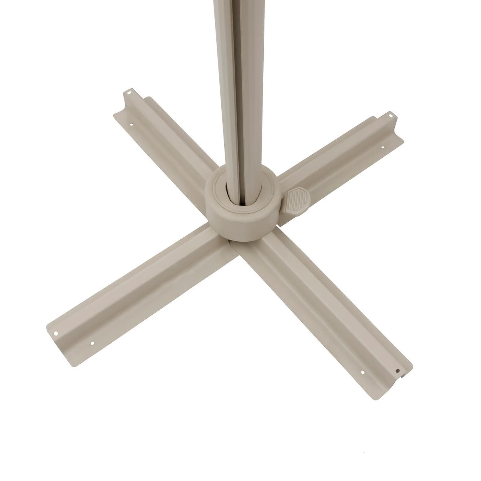 Ombrellone palo laterale 4x3 m in alluminio con multi telo tortora - Voltar