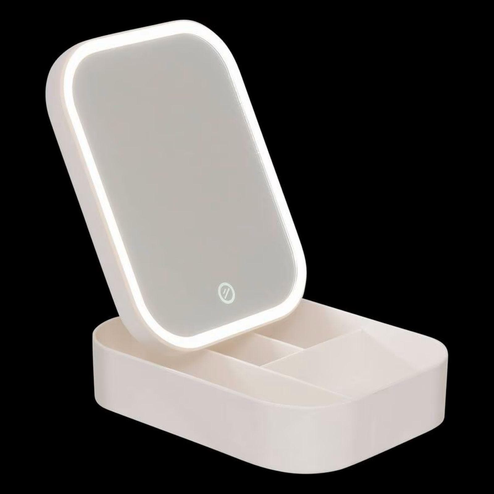 Organizer 20x15 cm bianco con specchio led touch