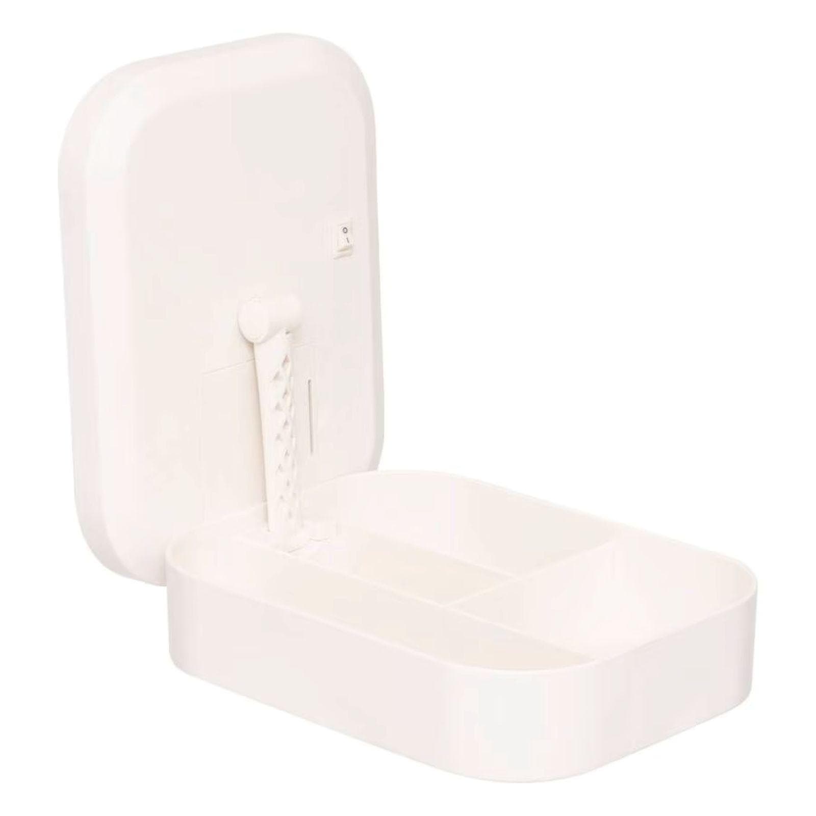 Organizer 20x15 cm bianco con specchio led touch