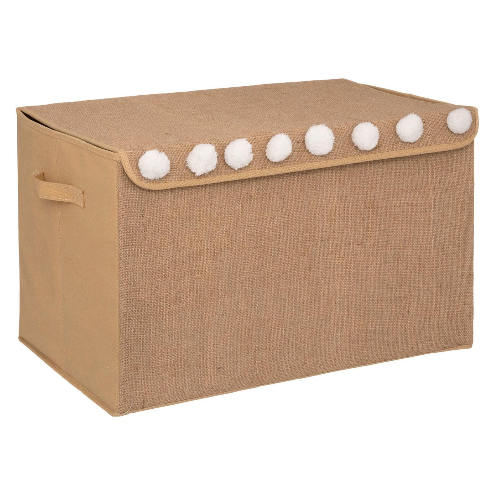 Organizer 36x57 cm pieghevole in juta naturale con coperchio e manici - Kids