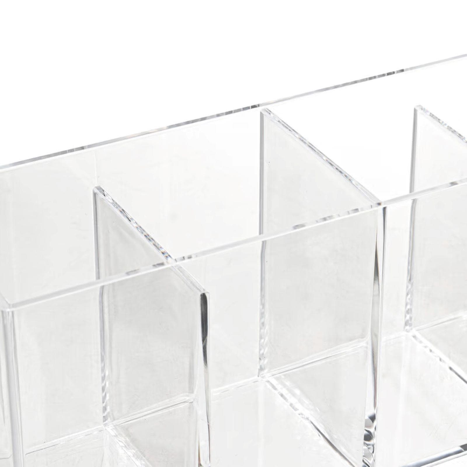 Contenitore portaoggetti 22x10h cm trasparente con 4 scomparti - Belive
