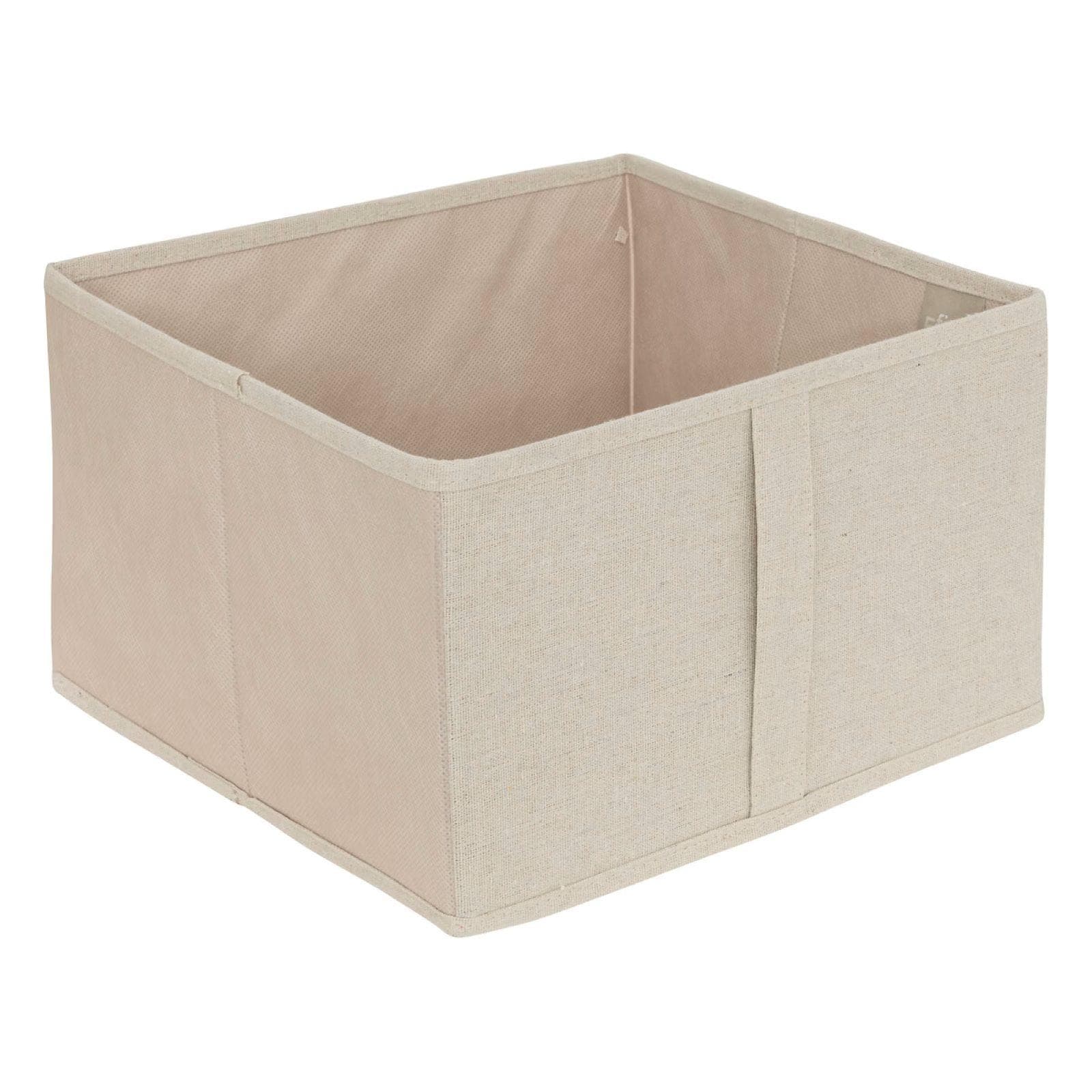 Organizer verticale 127h cm per armadio effetto tessuto beige con 6 ripiani e cassetto - Anya