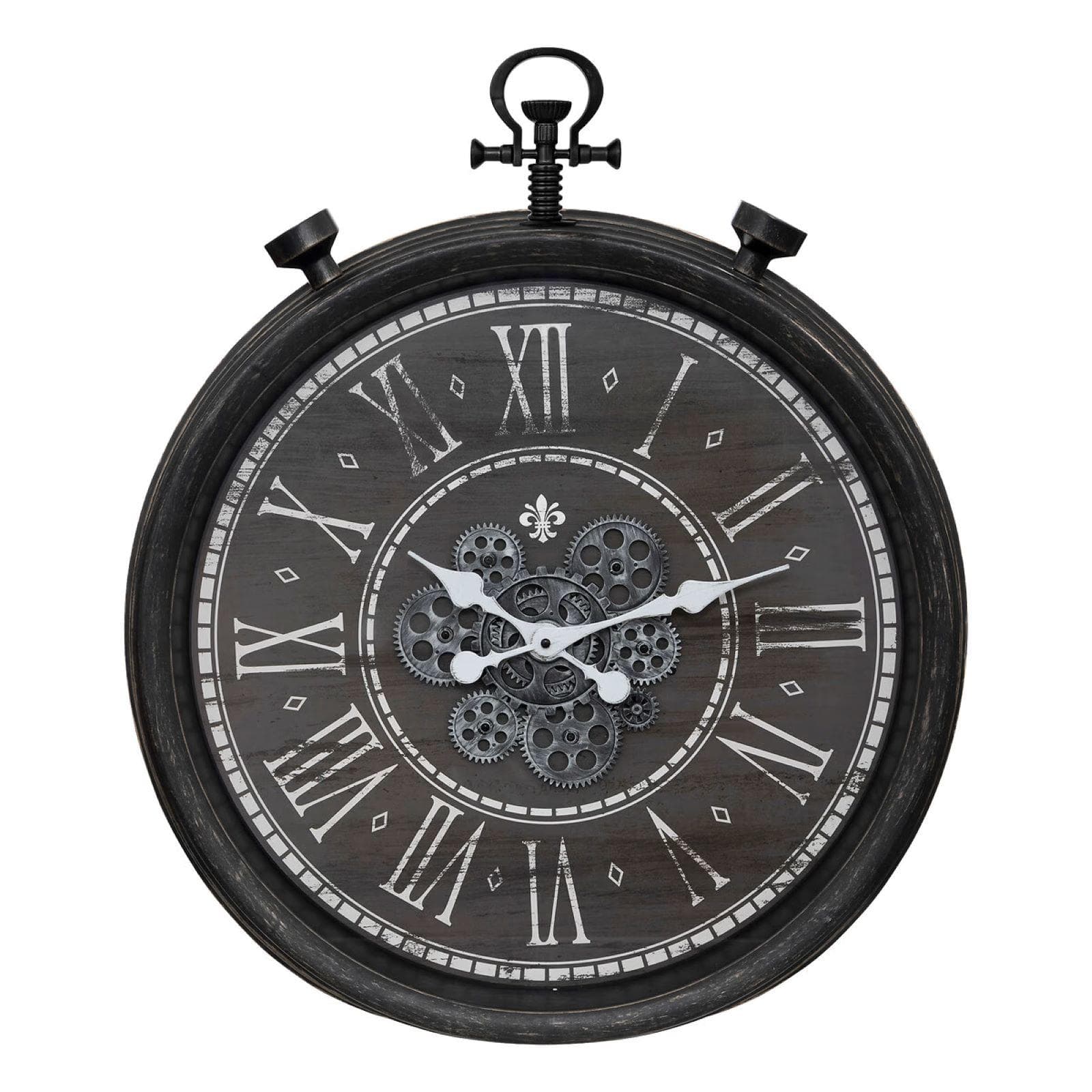 Orologio da parete rotondo 40 cm nero in stile vintage
