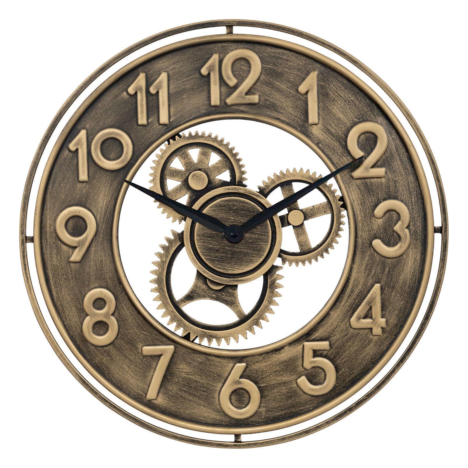 Orologio da parete rotondo 48 cm in metallo color oro anticato