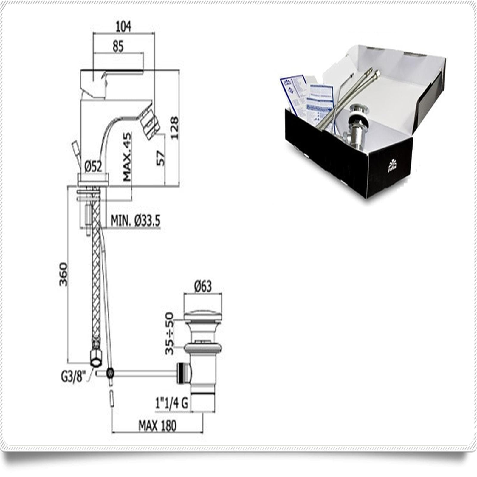 Paffoni "blu" miscelatori lavabo, bidet e gruppo vasca duplex con doccetta