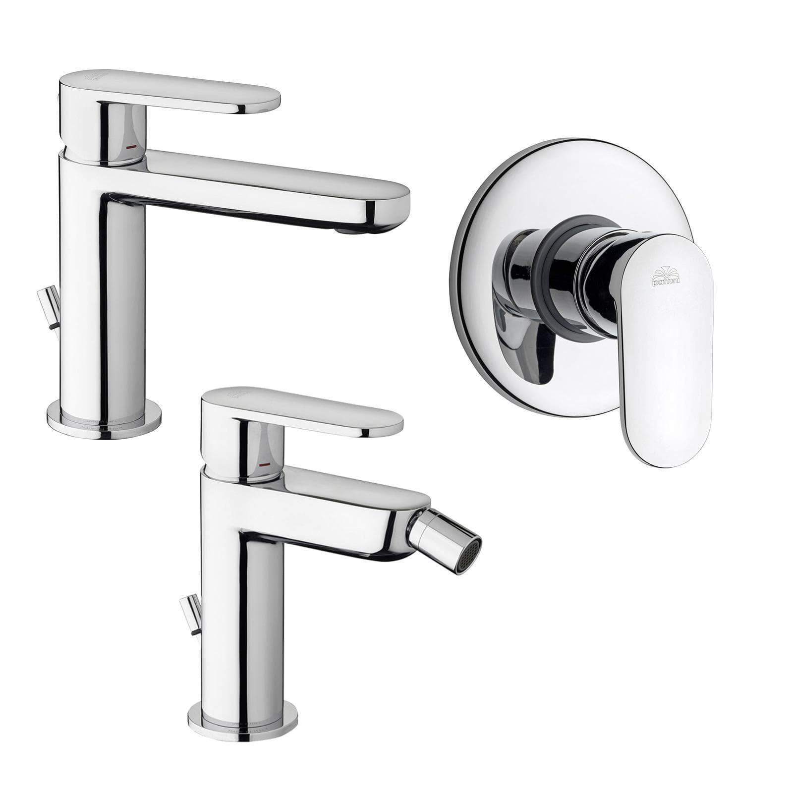 Paffoni Candy miscelatori lavabo bidet con pilette ed incasso doccia