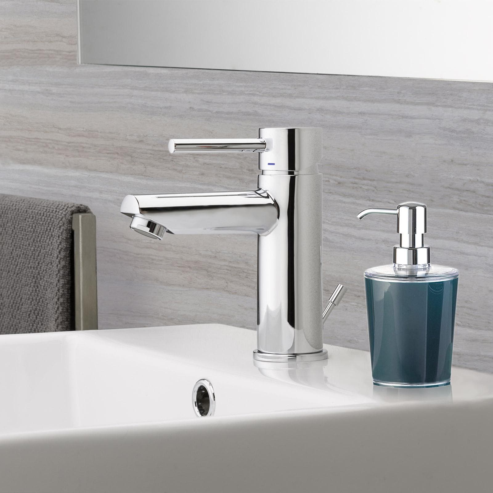 Miscelatore lavabo con scarico automatico cromato - Stick di Paffoni