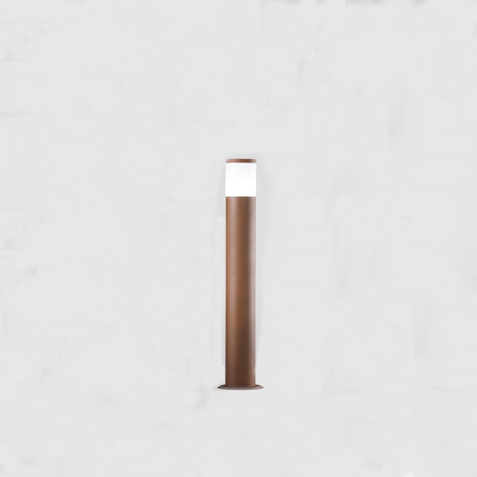 Paletto tubolare 11,5x70h cm in acciaio inox bronzo