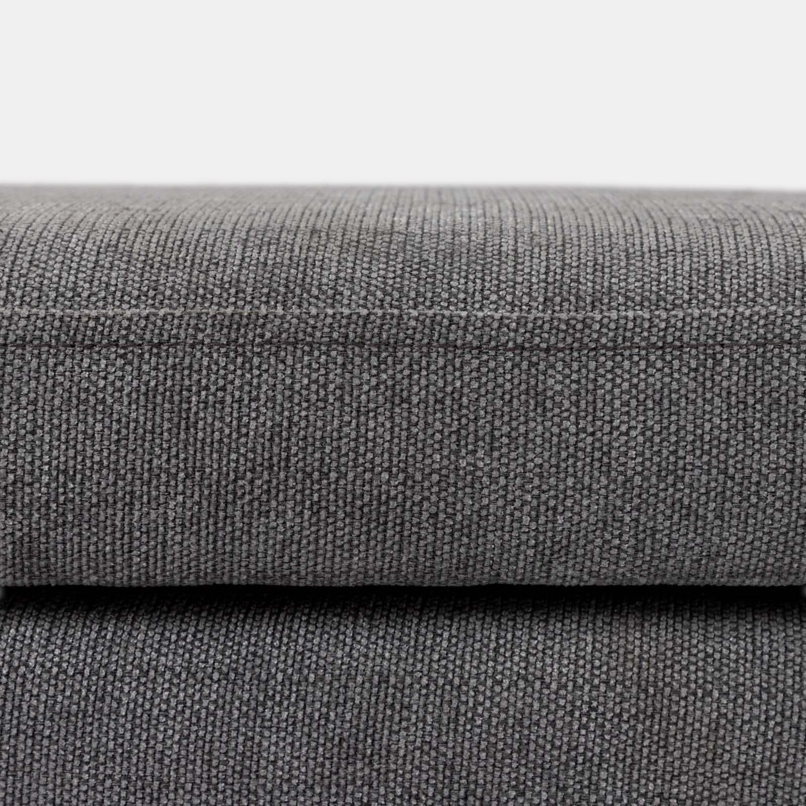 Panca contenitore 151x50h cm in tessuto grigio con cuscini inclusi - Levia