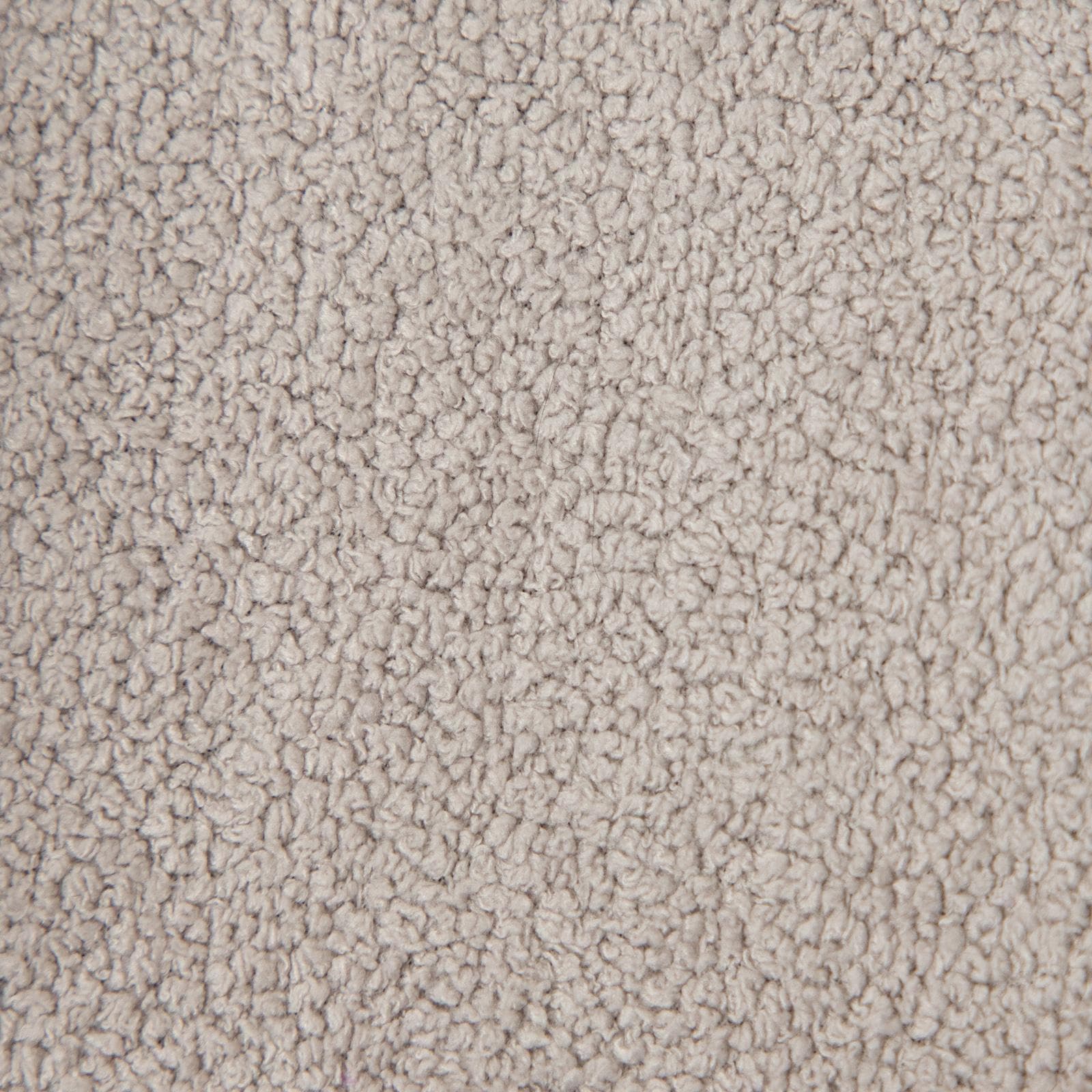 Panca 80x48 cm design ad arco in tessuto micro teddy grigio chiaro - Rudy