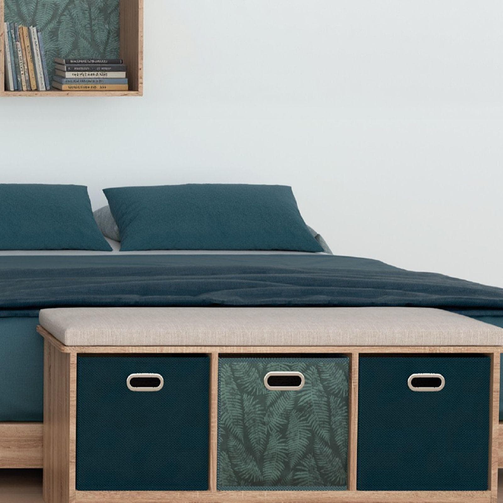 Panca contenitore 105x50h cm effetto rovere naturale - Unify