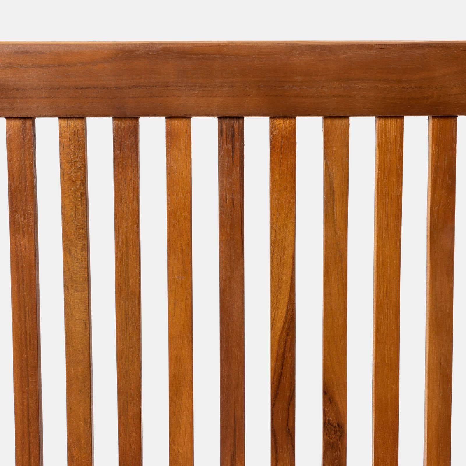 Panchina da giardino 2 posti 120x60 cm in legno teak - Louis