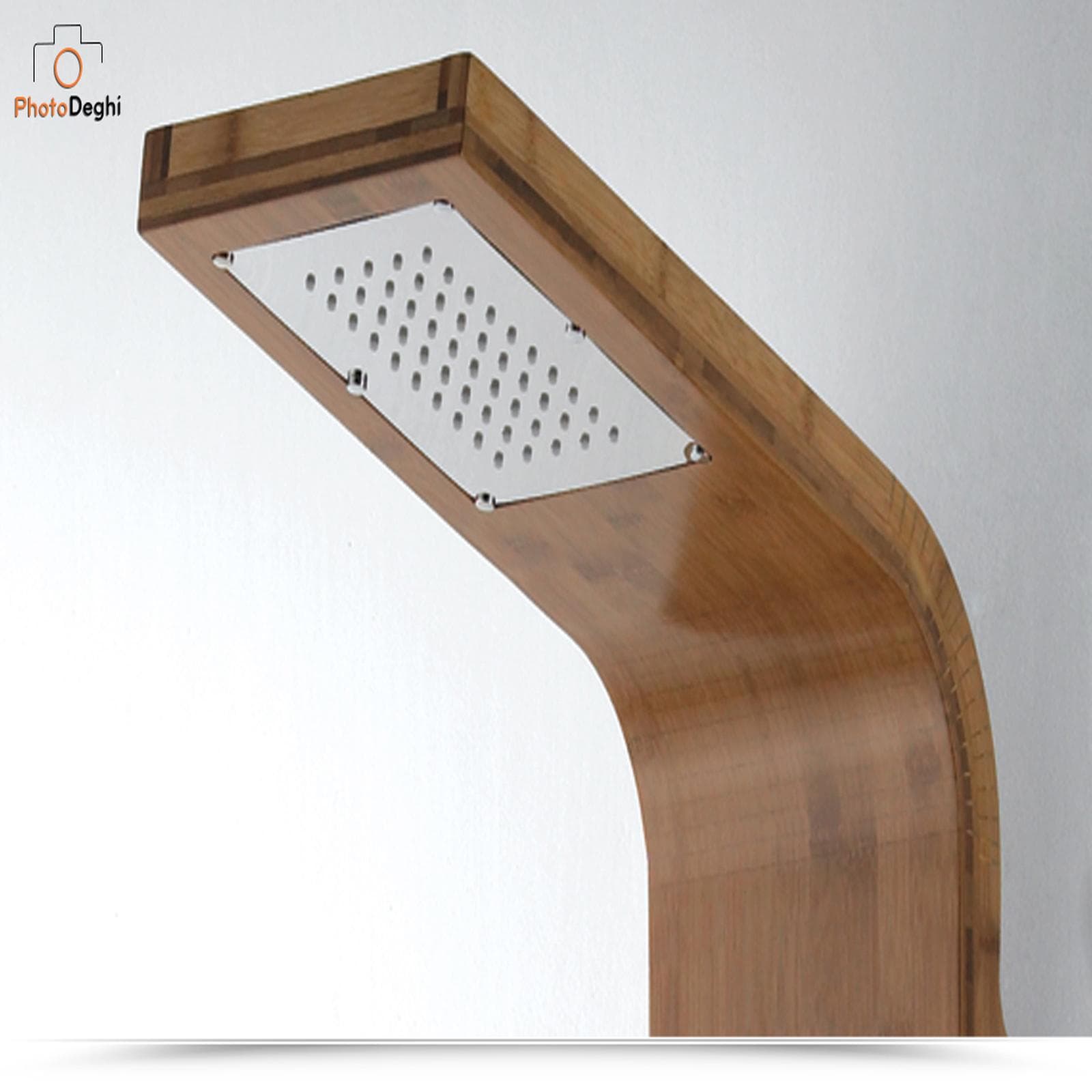 Pannello doccia idromassaggio multigetto finitura legno bambù - Gea