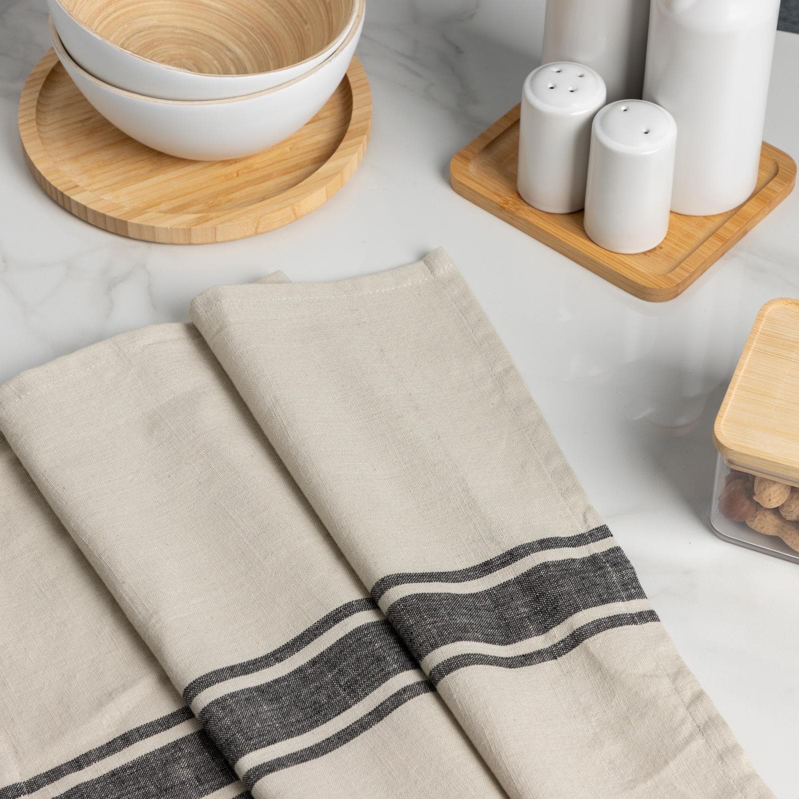 Panno da cucina 70x45 cm in cotone grigio