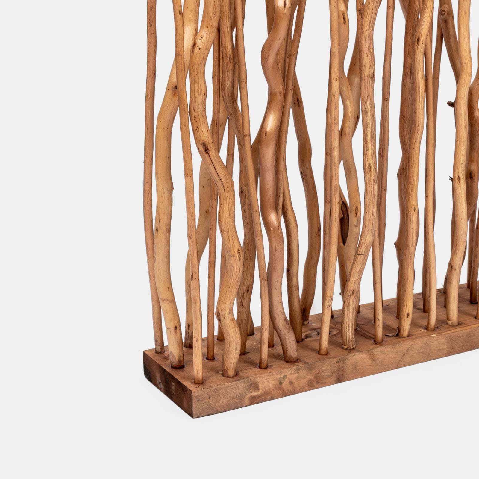 Paravento 60x180h cm in legno di salice naturale - Nami