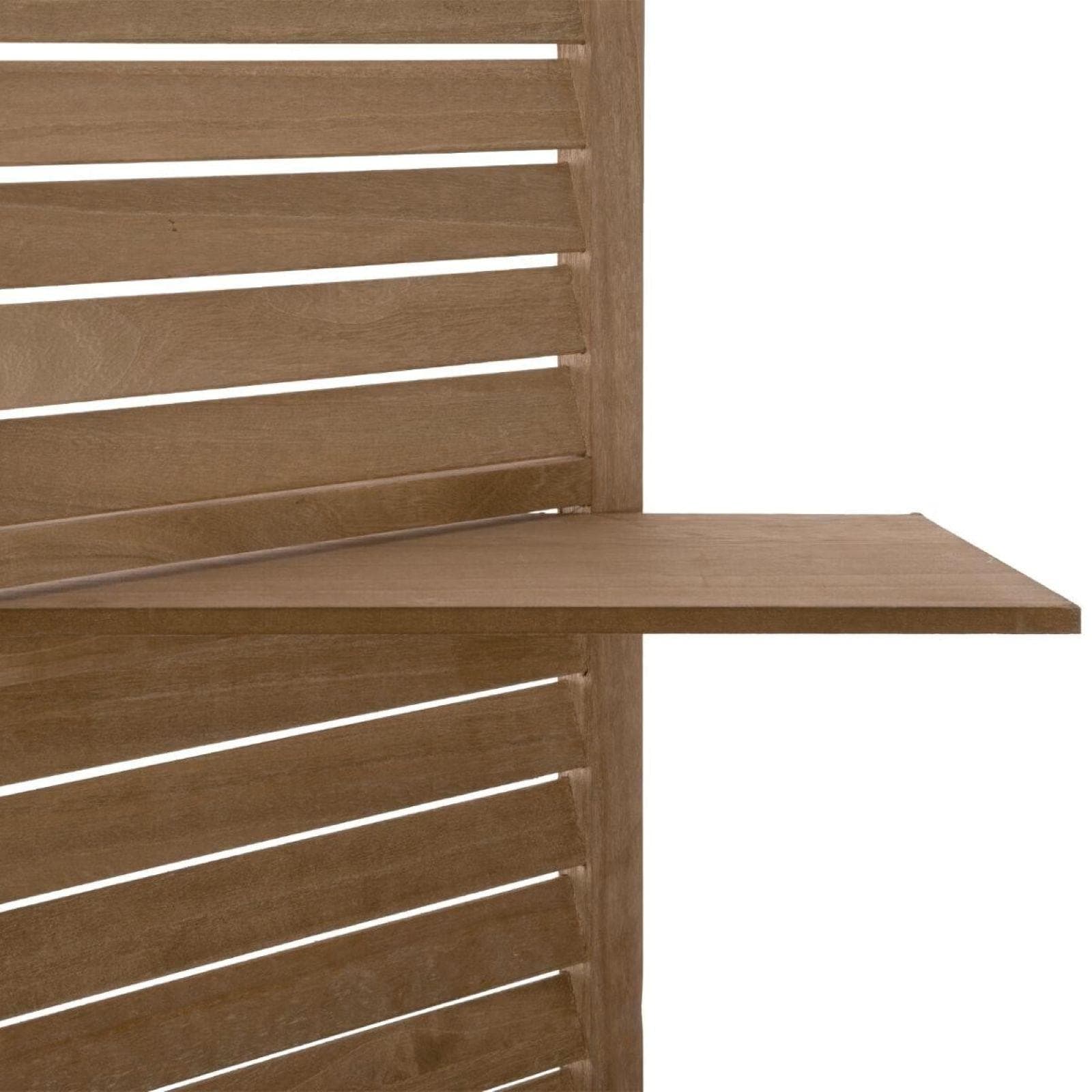 Paravento espositore 120x170h cm in legno naturale con ripiani - Taji