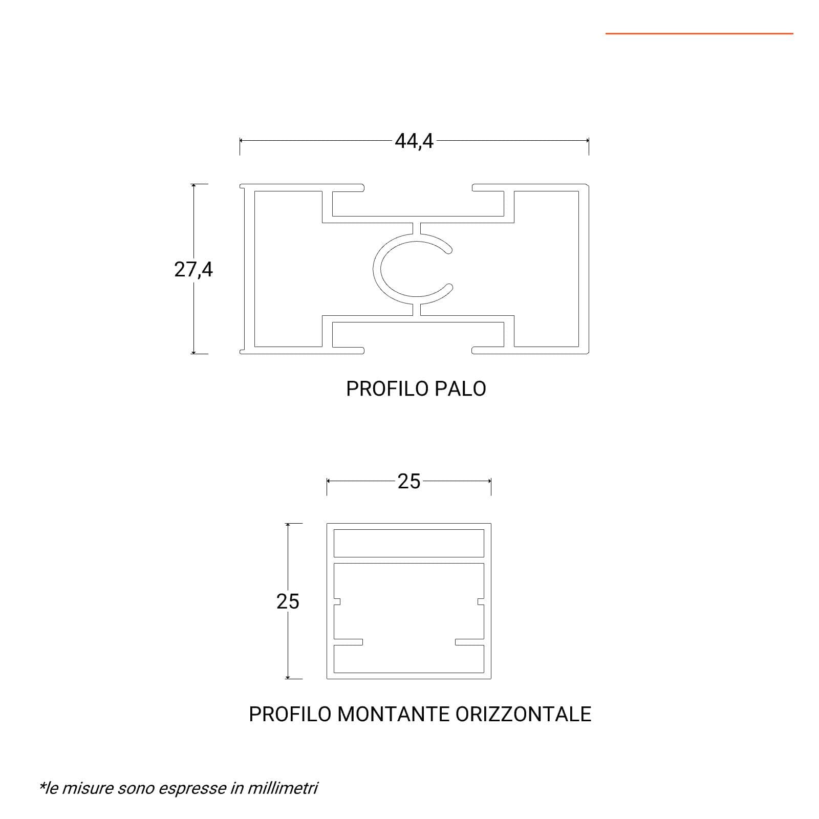 Set mensole per box doccia 42 cm cromo - Aqua
