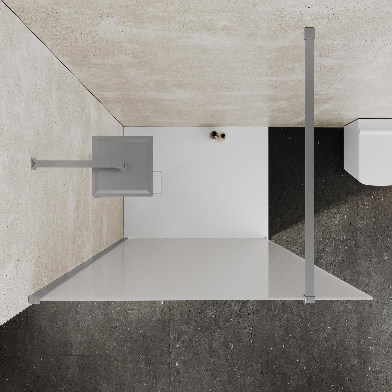 Box doccia Walk in 140 cm vetro anticalcare specchiato e profilo cromo 200h - Keep