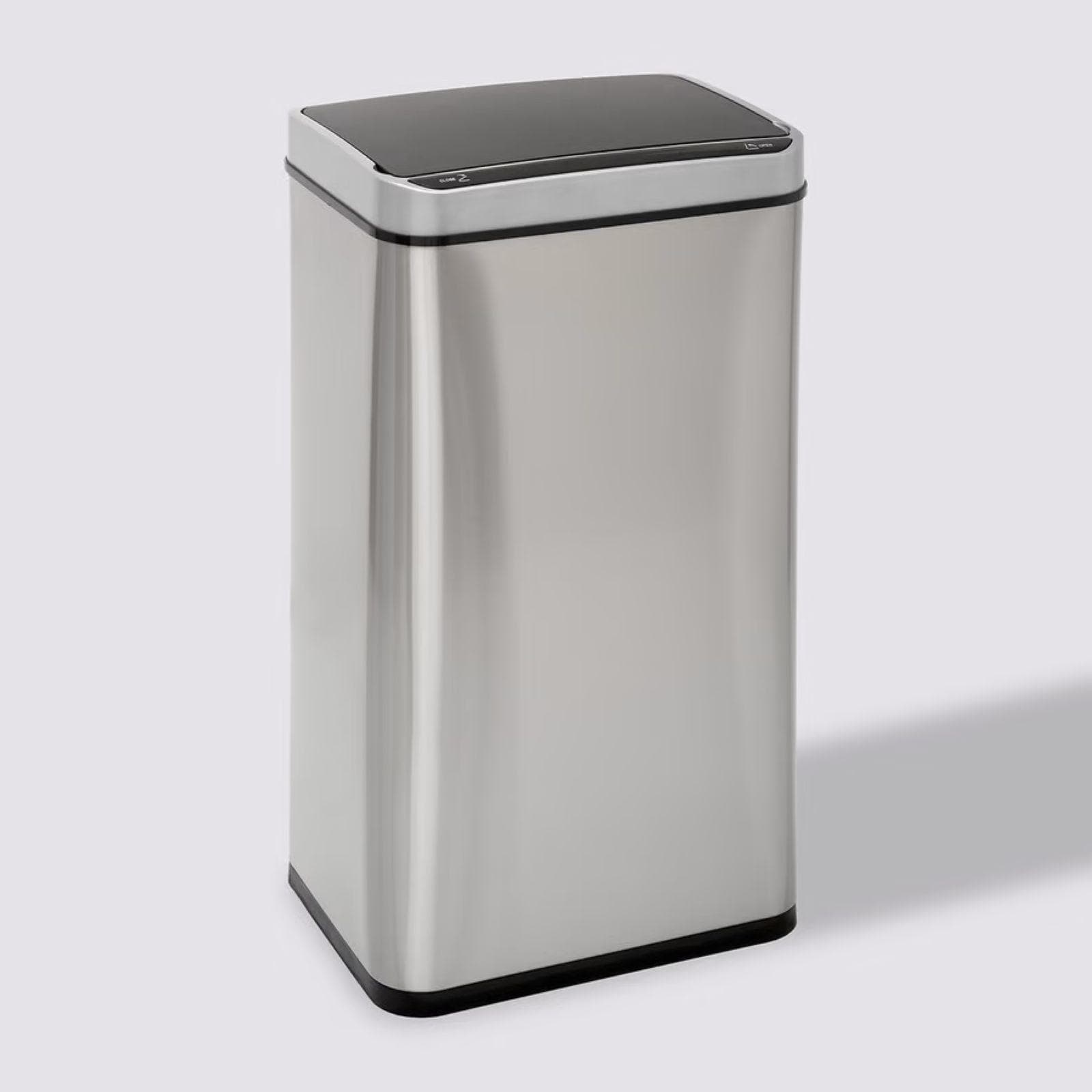 Pattumiera automatica 40 litri rettangolare in acciaio inox cromo