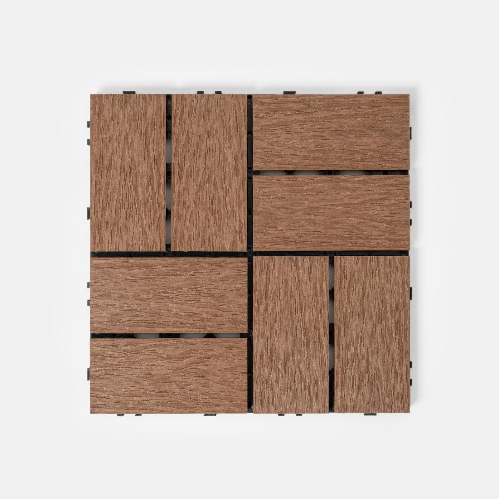 Pavimento ad incastro da esterno 30x30 cm autobloccante effetto legno - Nuvil