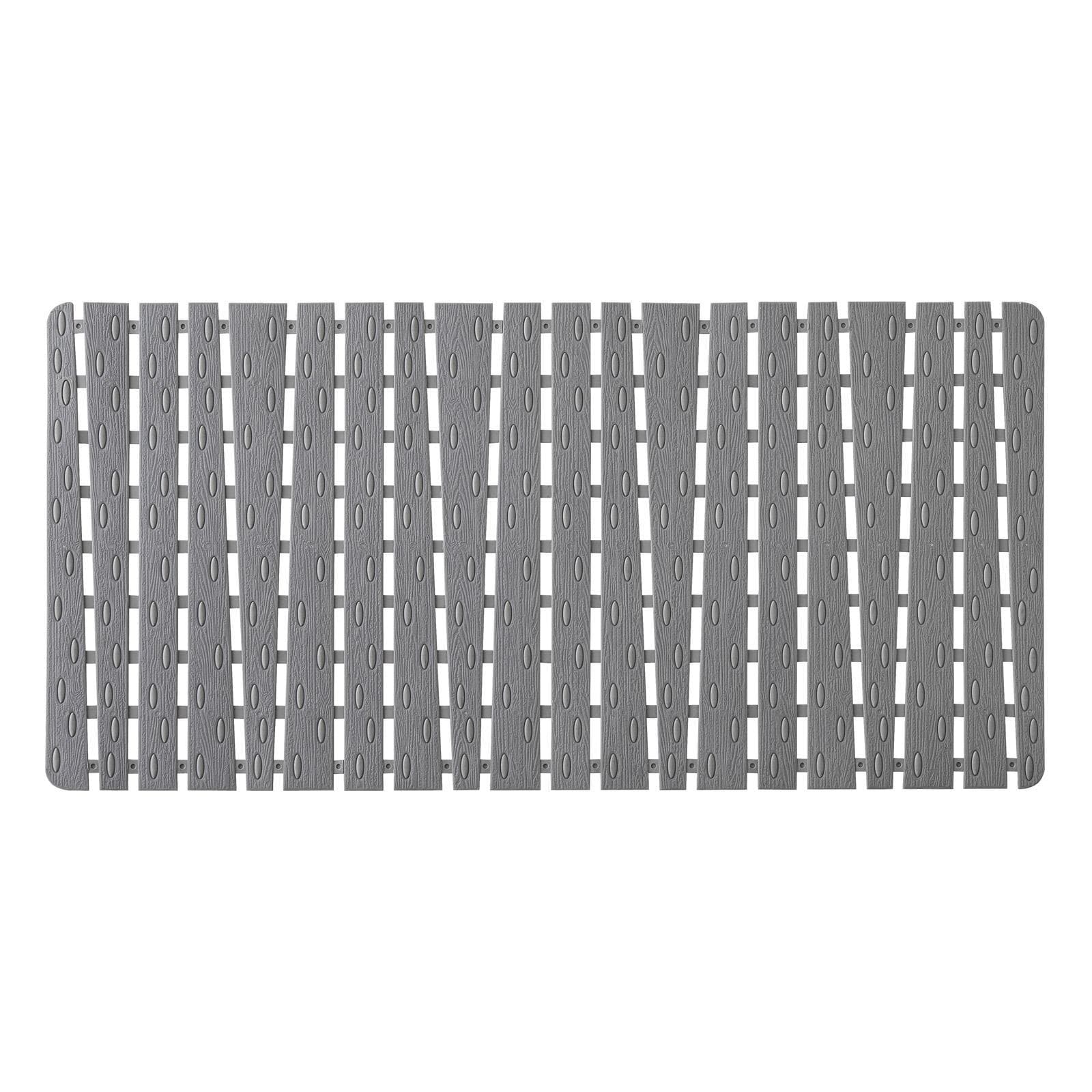 Pedana per doccia 40 x 80 cm con gomma antiscivolo grigio