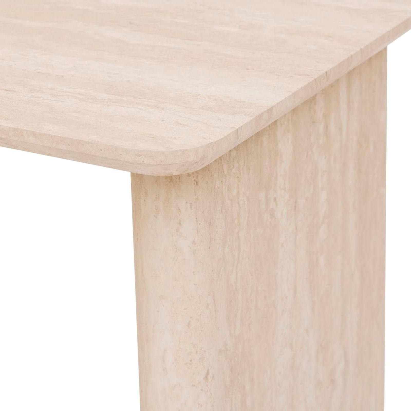 Penisola cucina 120x60 cm in legno effetto travertino beige con vani - Thayla