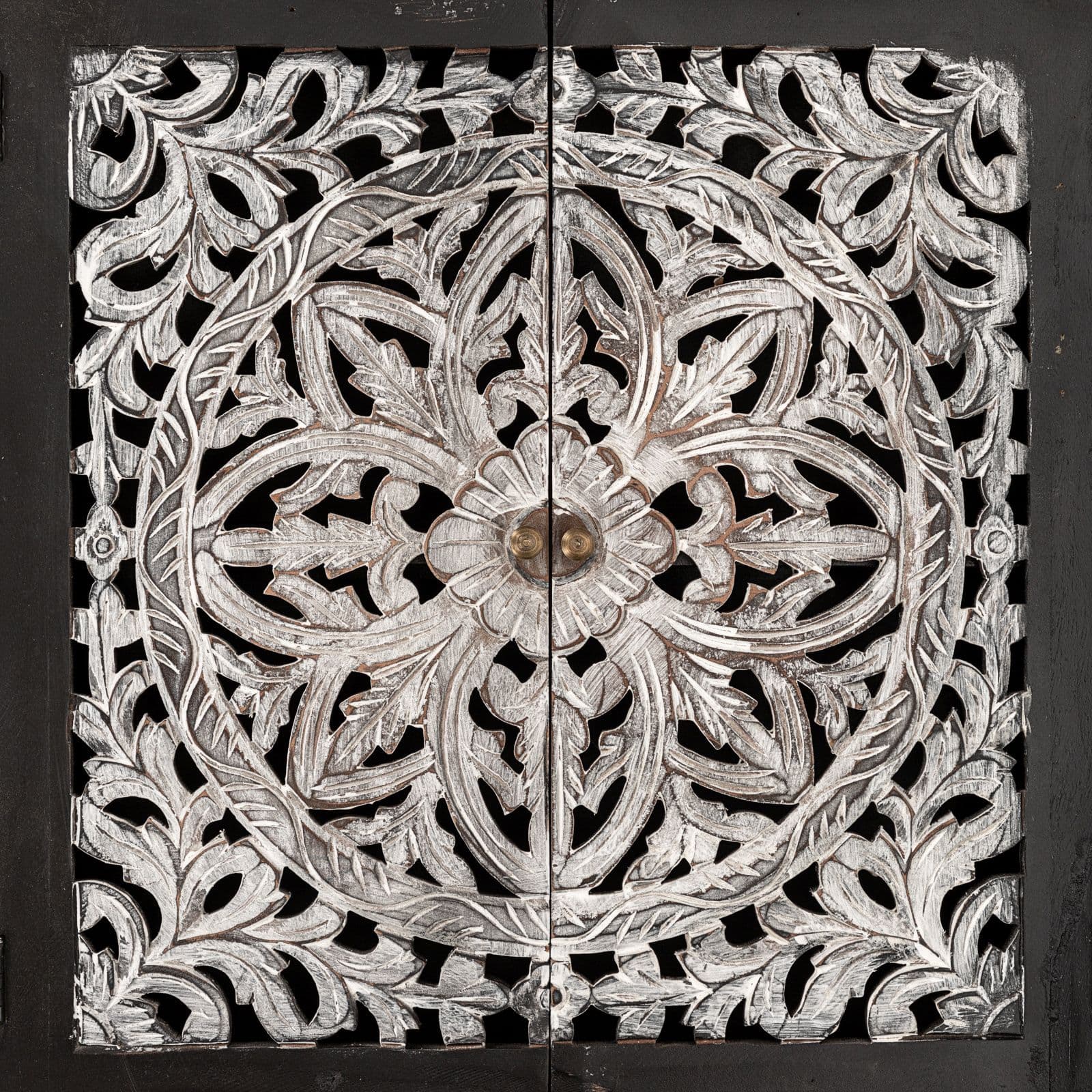Pensile 47x11 cm con due ante decoro mandala