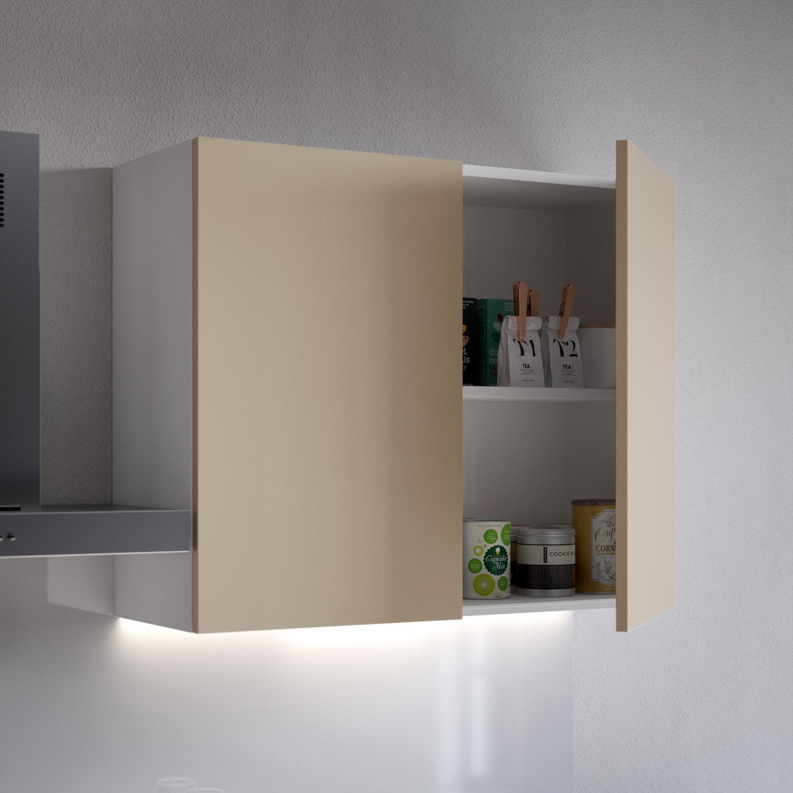 Pensile 90x72h cm bianco con 2 ante cashmere - Domy e Zyva