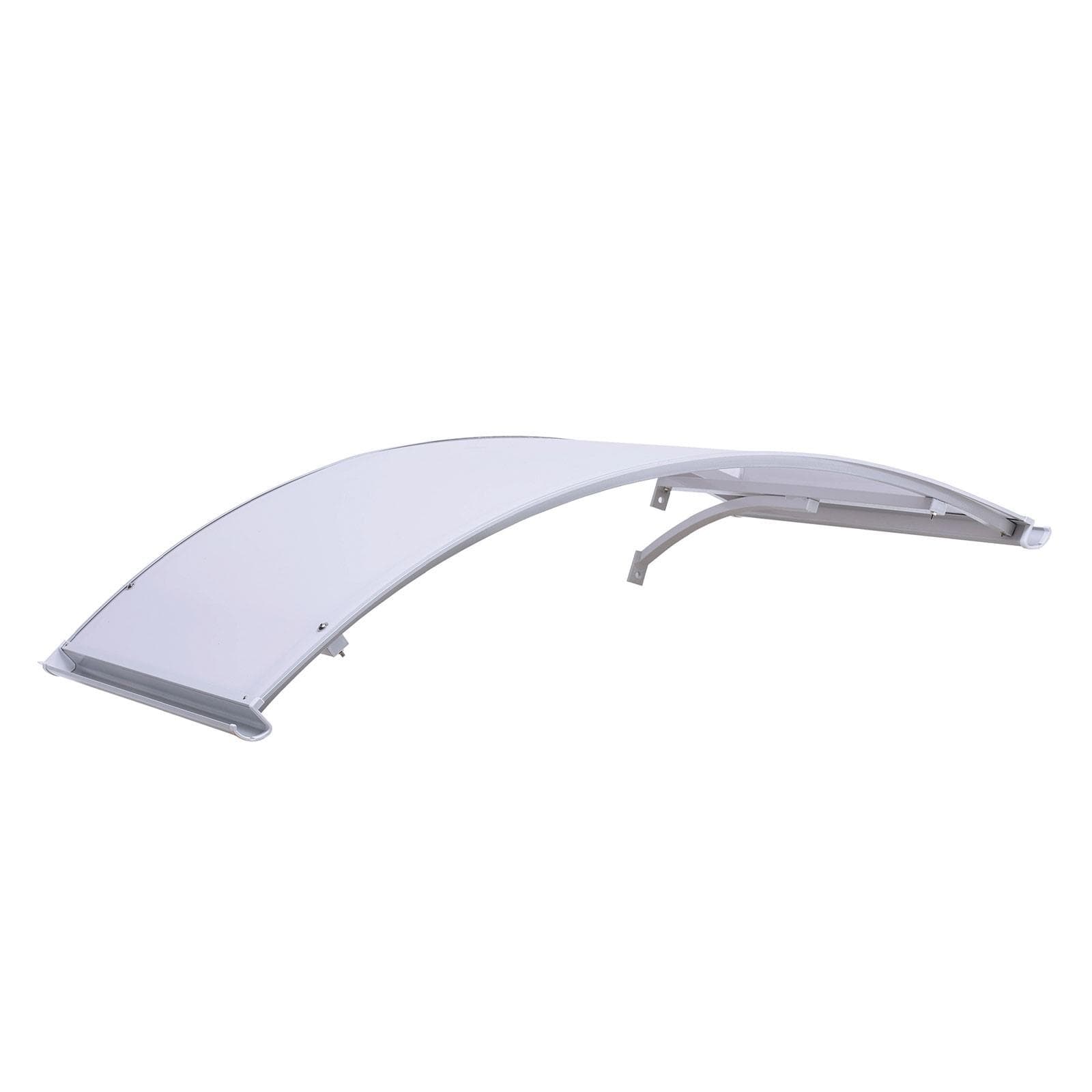 Pensilina ad arco 160x120 cm grigia satinata con gocciolatoio - Arkie