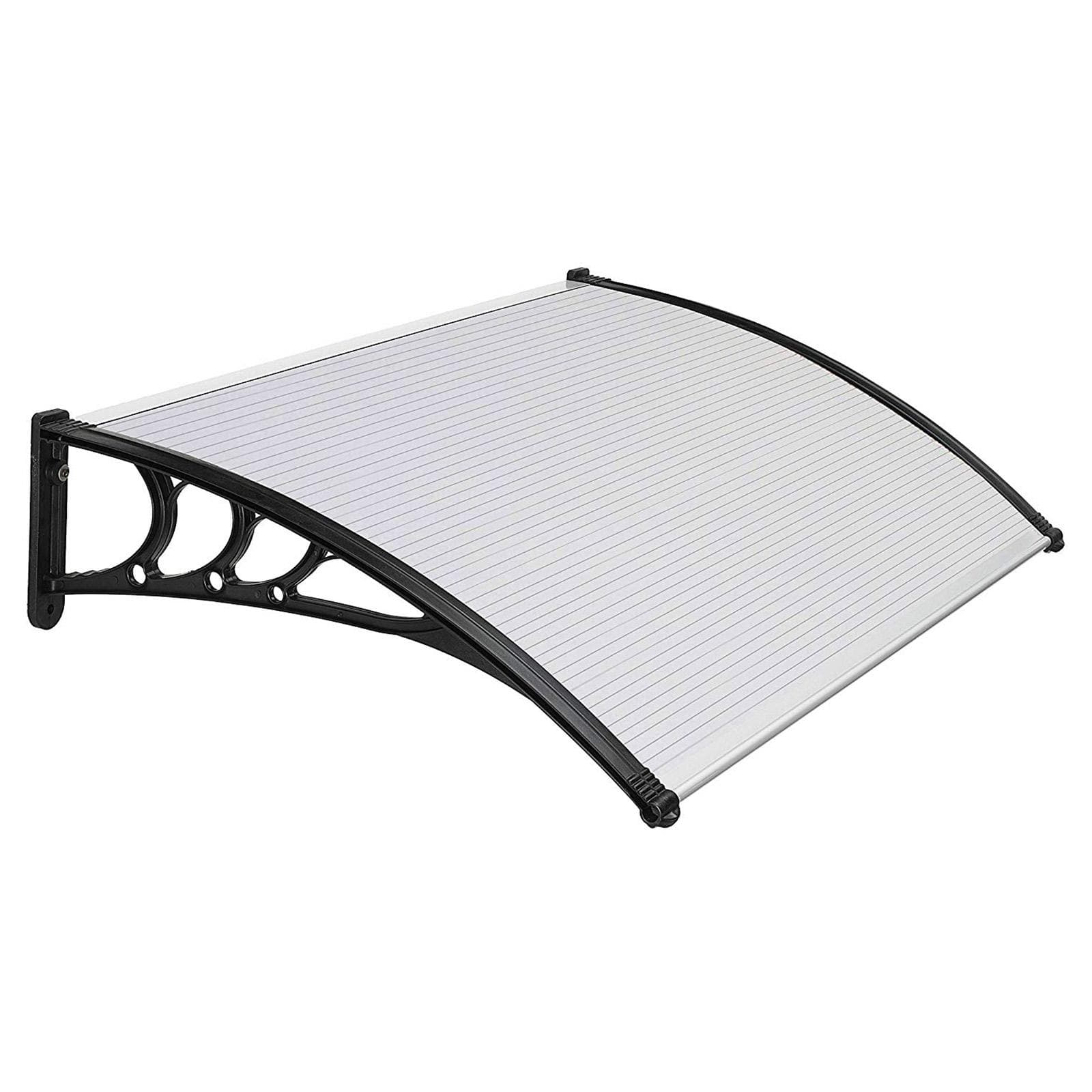 Pensilina 120x100 cm struttura nera copertura satinata - Sirocco
