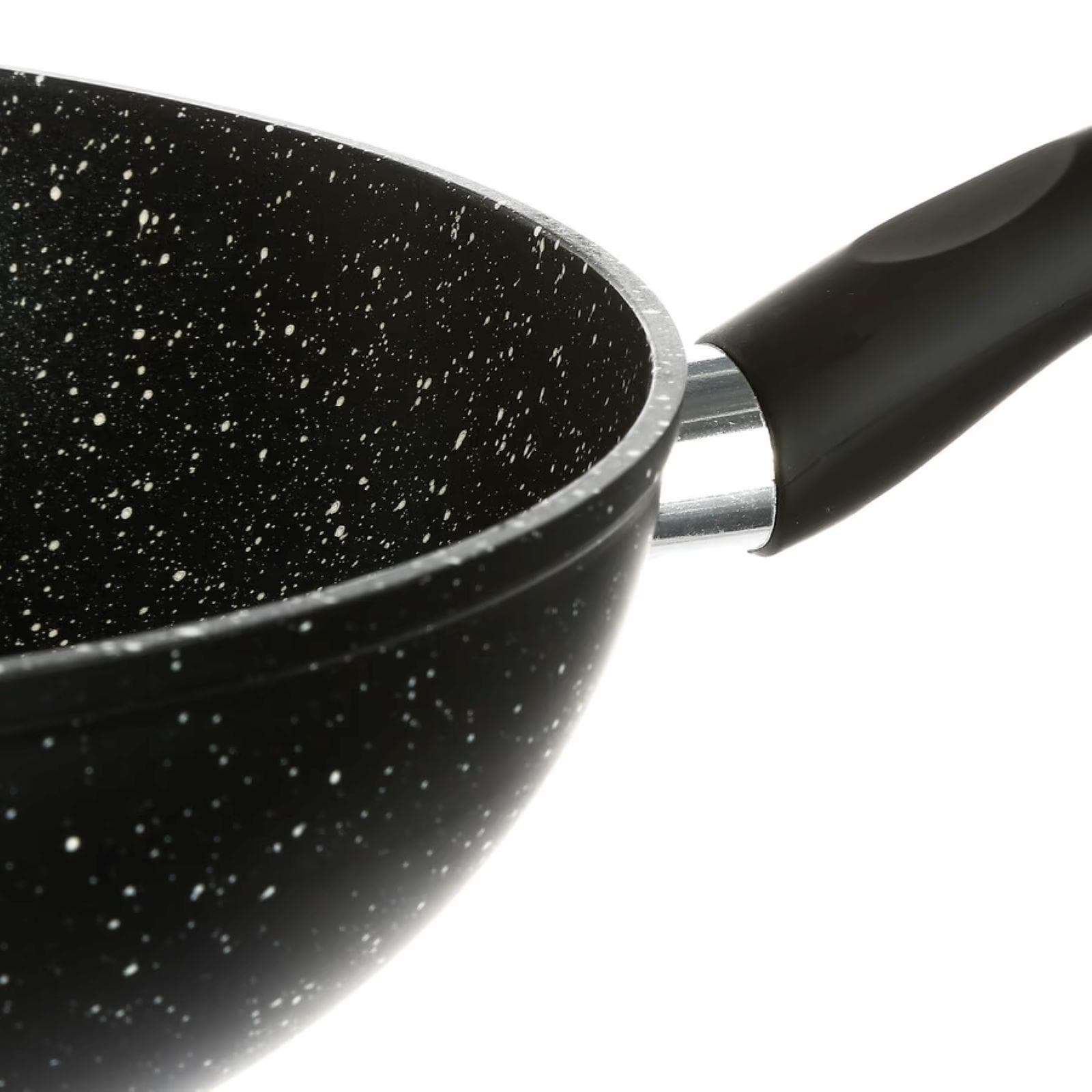 Pentola antiaderente 20x10h cm in alluminio forgiato effetto pietra nero - Yasmira