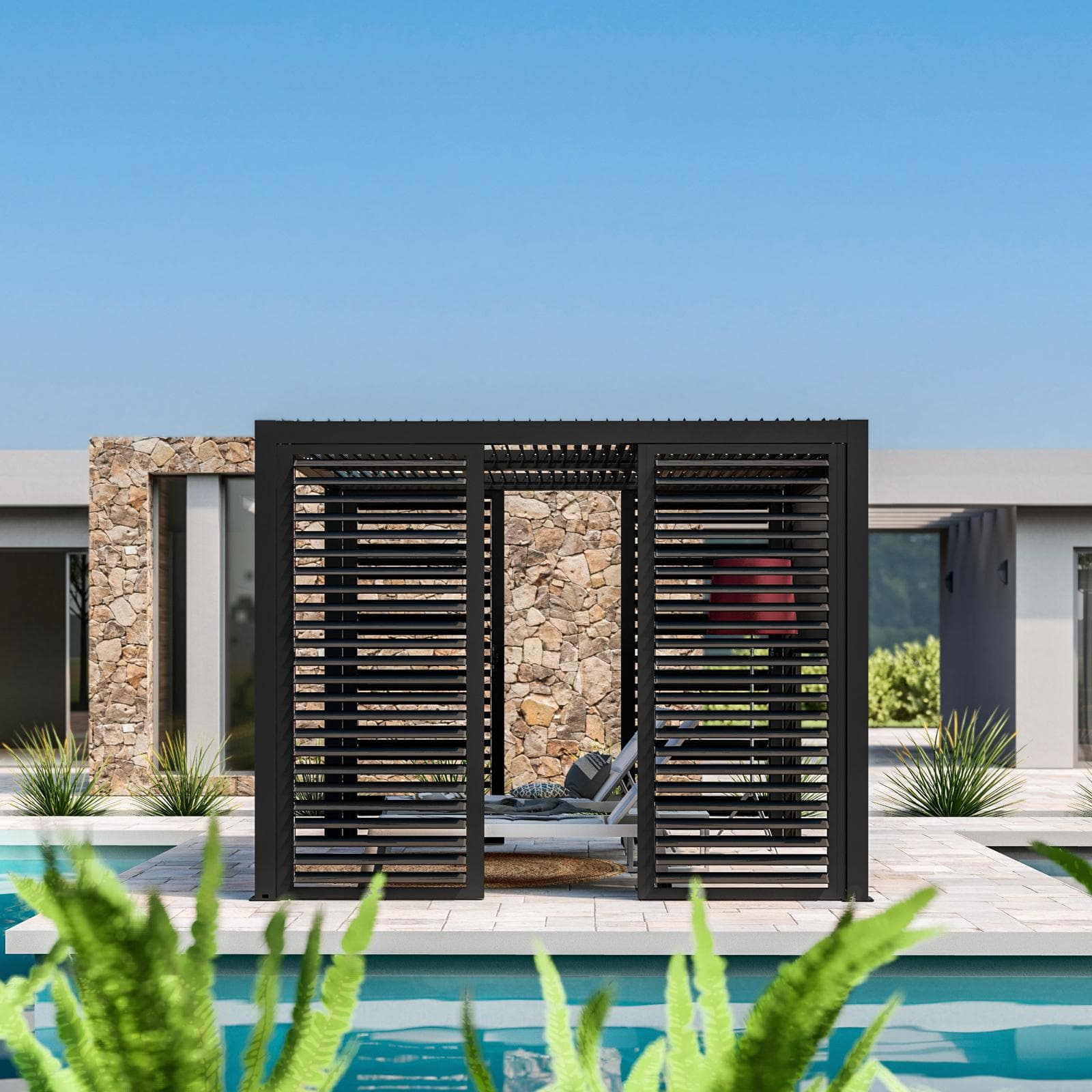 Persiana laterale 1 m per gazebo bioclimatico antracite