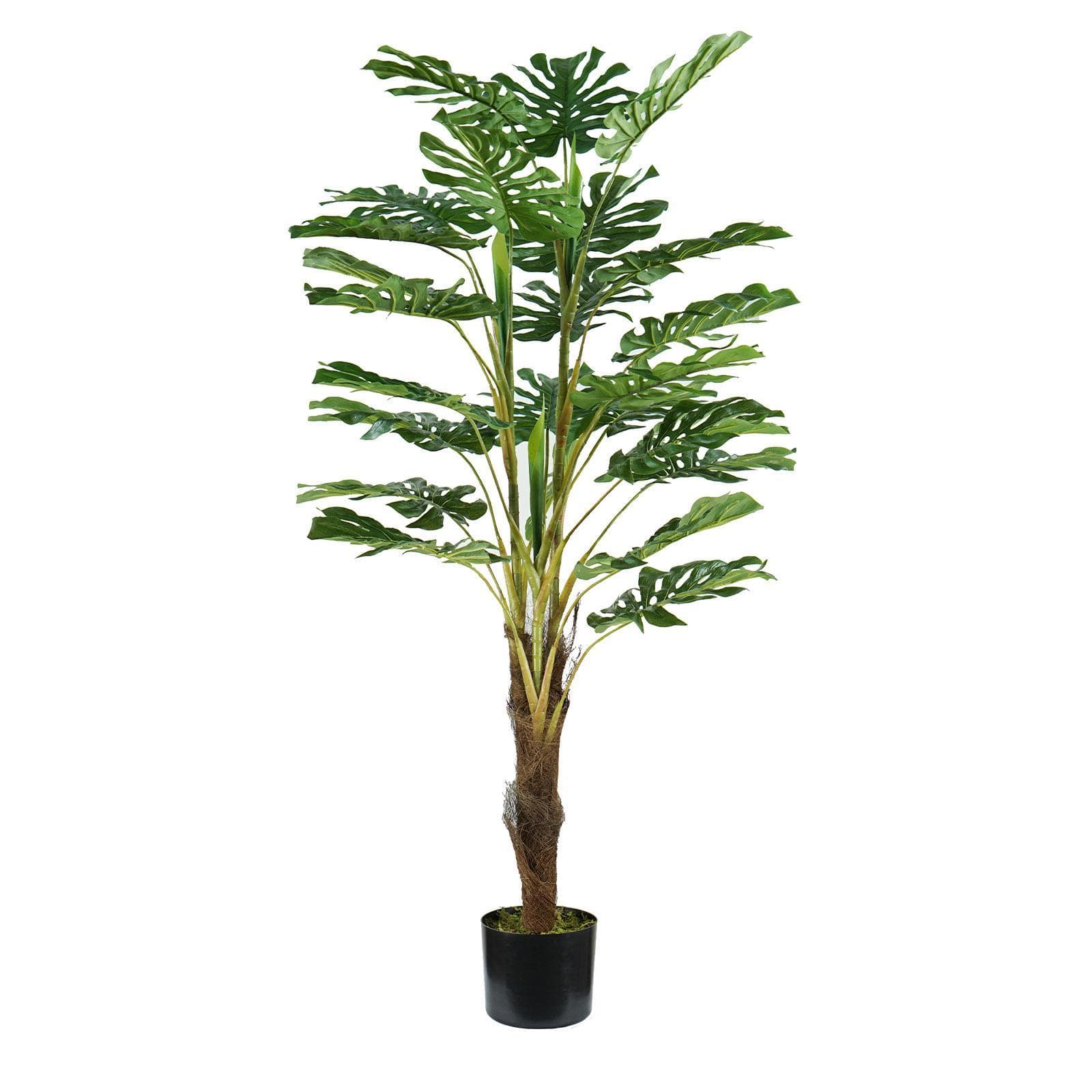 Pianta artificiale di monstera 120 cm con 24 foglie in vaso
